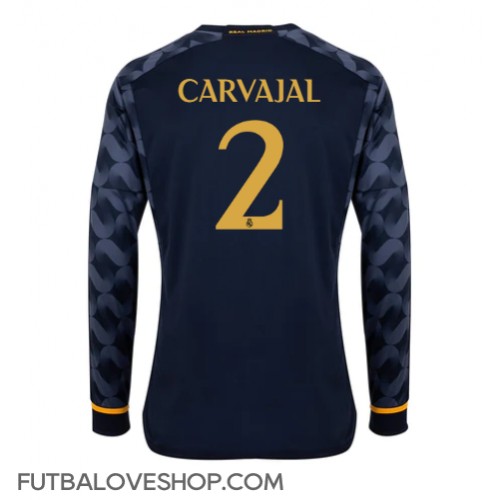 Dres Real Madrid Daniel Carvajal #2 Preč 2023-24 Dlhy Rukáv